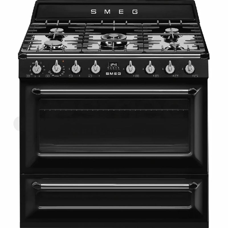 Fogao-Smeg-Victoria-Com-Forno-Termoventilado-5-Queimadores-90Cm-Preto-220V-TR90BL9-Cook-Eletroraro