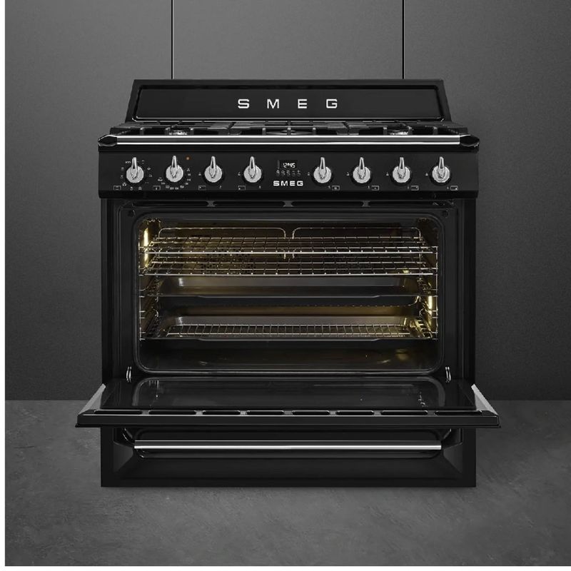 Fogao-Smeg-Victoria-Com-Forno-Termoventilado-5-Queimadores-90Cm-Preto-220V-TR90BL9-Cook-Eletroraro--3-