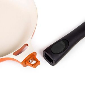Frigideira Le Cook com Revestimento Cerâmico 24Cm com Cabo Destacável Laranja  LC1807