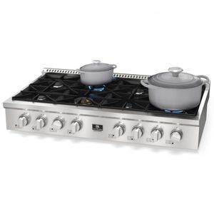 Rangetop a Gás Elettromec 8 Bocas 48 Polegadas Inox 110V RT-8Q-48-XP-1SGA