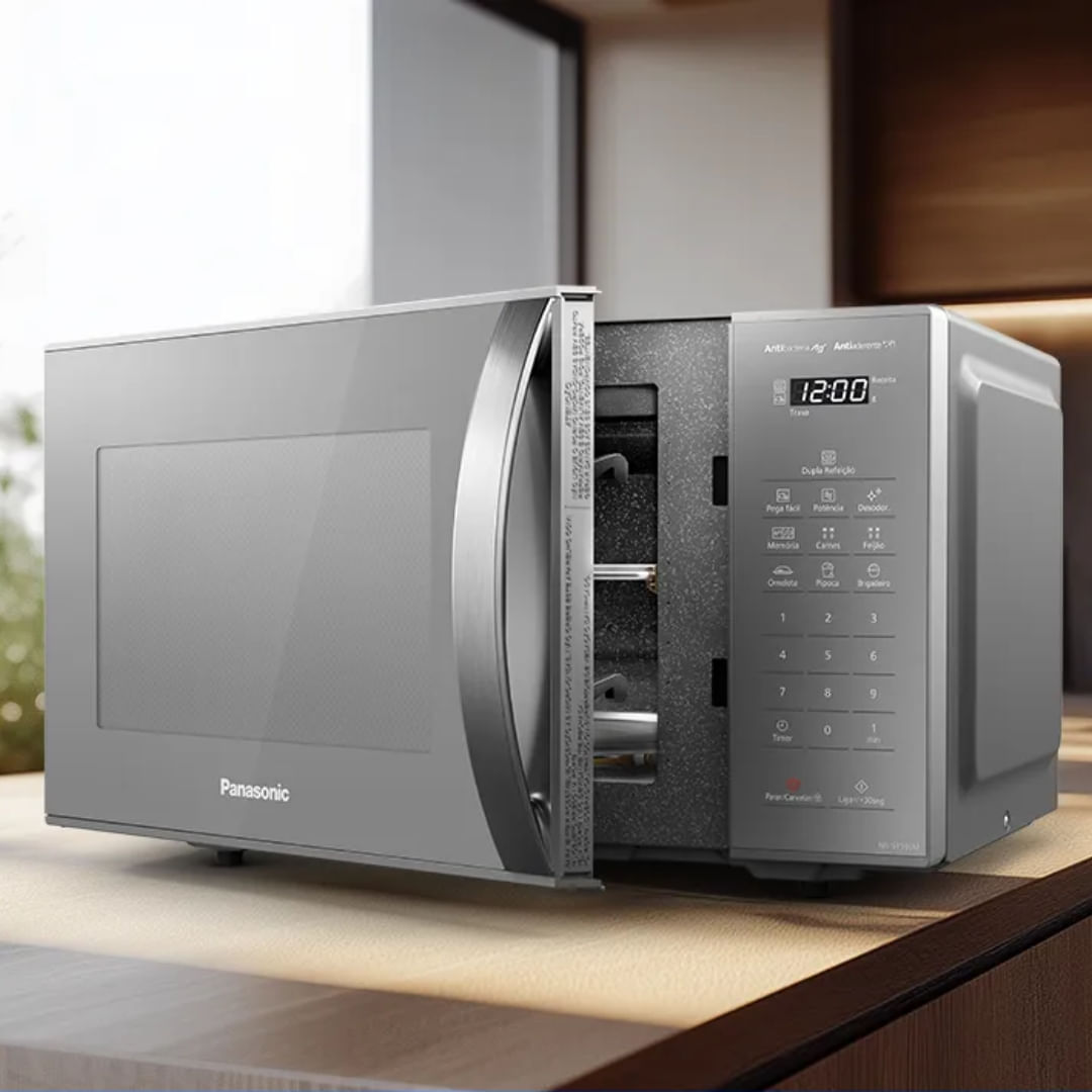 ニンナ　ニノロスウェル58　グリーングレー Micro-ondas Panasonic 27L 220V NN-ST55LMRUK